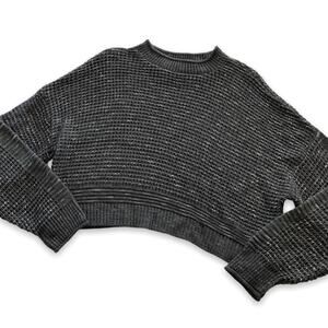 Abound Nordstrom Crewneck Cropped Sweater Grey Charcoal Heather XL